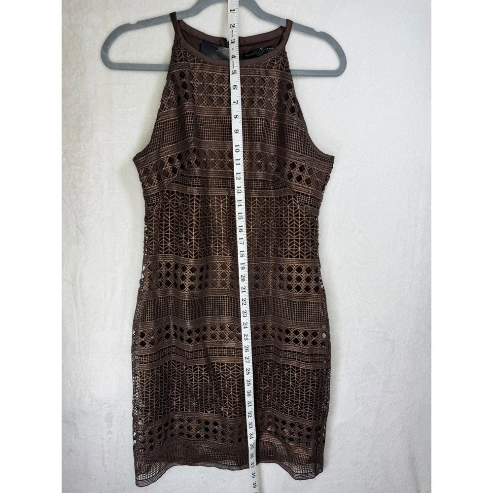NWT WHBM White House Black Market‎ Dress Women Size 2 Brown Lace